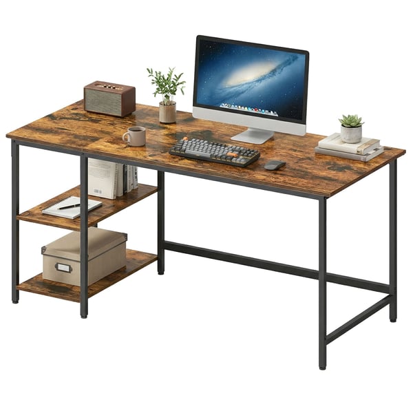 Skrivebord, 140,5x60,5x76,3 cm, Brun
