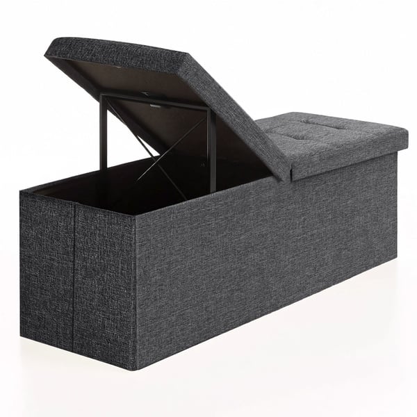 Opbevaringsbænk, 38x110x38 cm, Grå Opbevaringsbænk, 38x110x38 cm, Grå