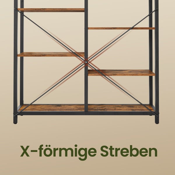 Kirjahylly, 30x100x170 cm, Ruskea