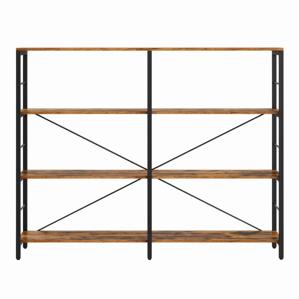 Bokhylle, 30x120x172,5 cm, Brun-Svart