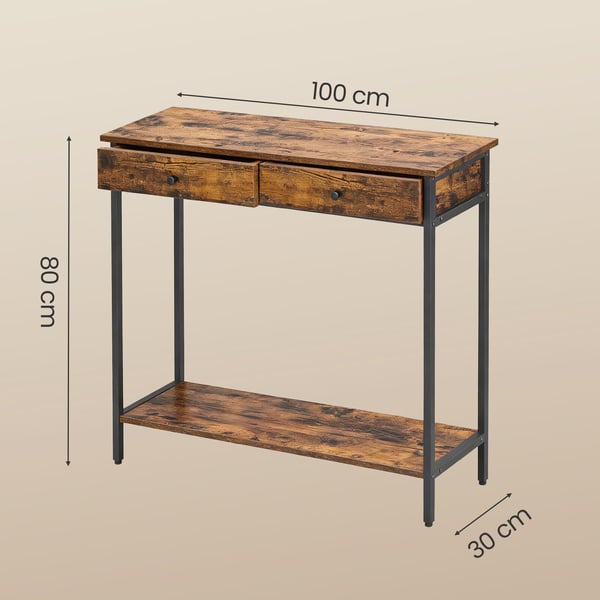 Konsollbord, 30x100x80 cm, Brun