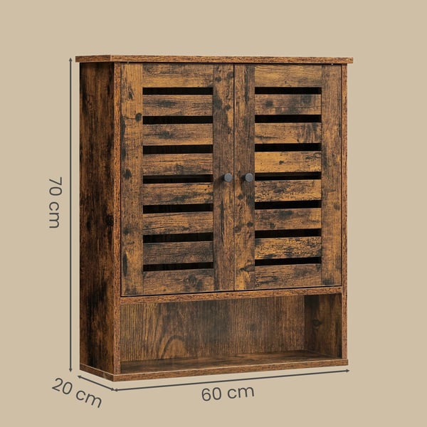 Seinakaappi, 60x20x70 cm, Ruskea