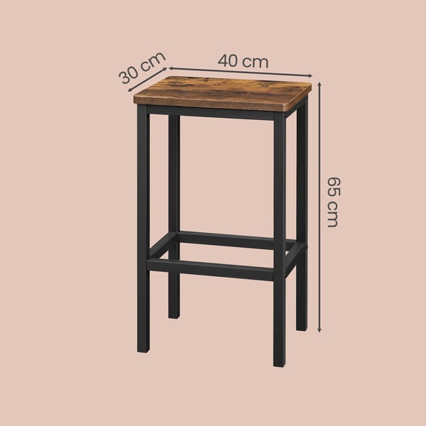 Barstol, 40x30x65 cm, Brun