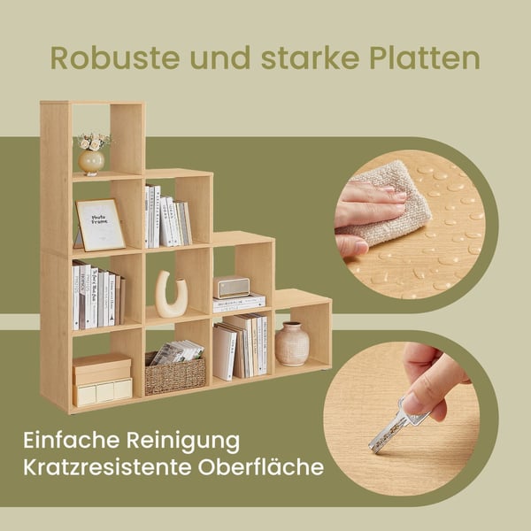 Bokhylle, 29x129,5x129,5 cm, Beige
