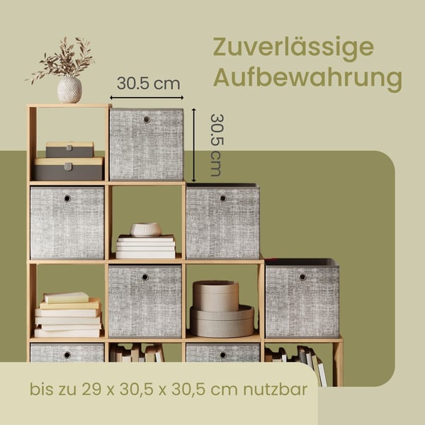 Bokhylle, 29x129,5x129,5 cm, Beige
