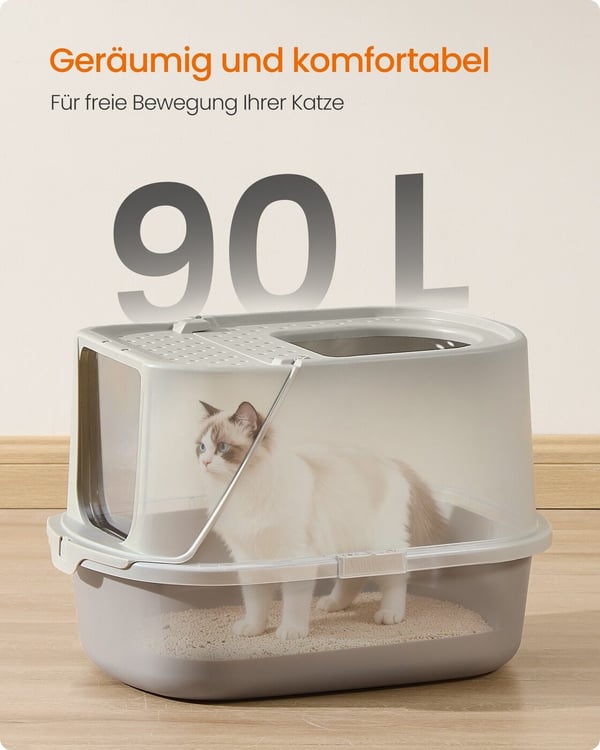 Kattlåda, 57x43,6x38,2 cm, Beige