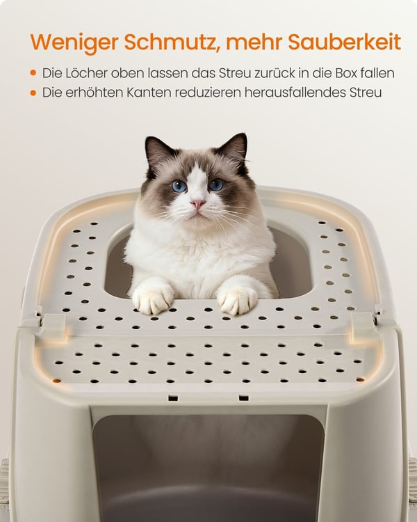 Kattlåda, 57x43,6x38,2 cm, Beige