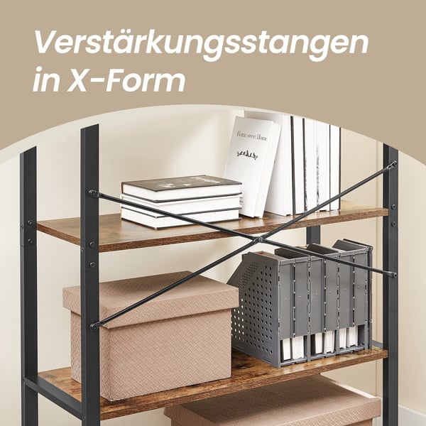 Bokhylle, 30x80x153 cm, Brun-Svart