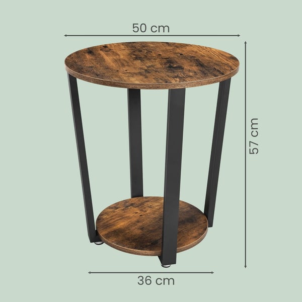 Sidebord, 50 x 57 cm, Brun