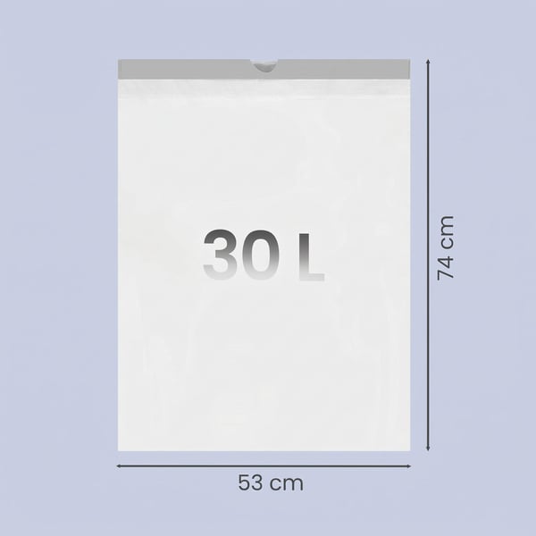 Affaldsposer, 50,6x74,1 cm, Hvide