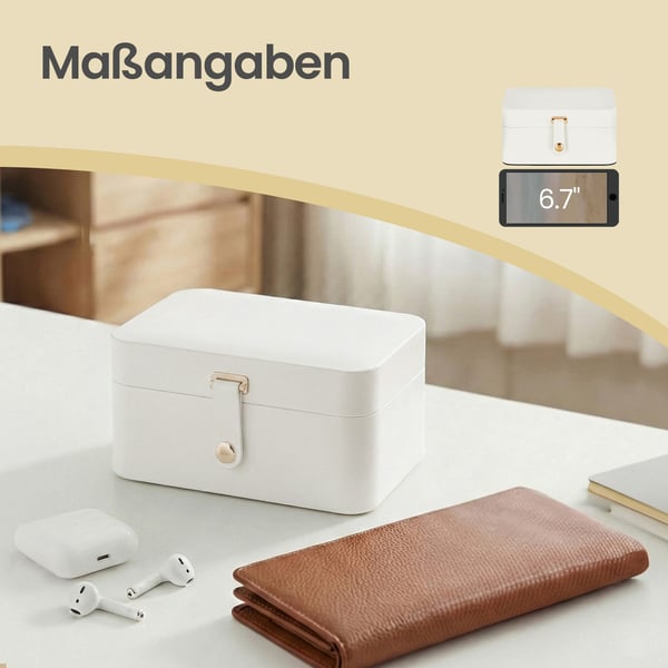 Smyckeskrin, 11.6x16x7.5 cm, Vit