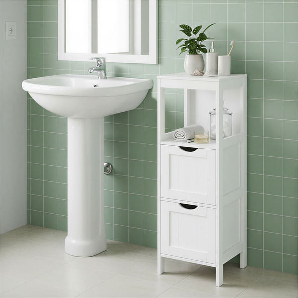 Baderomsskap, 30x30x89 cm, Hvit