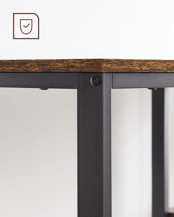 Datamaskinbord, 140x60x75 cm, Brun Svart