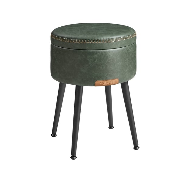 Rund Ottoman Skammel, 38,2x44,4 cm, Grøn