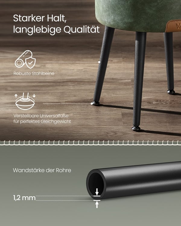 Rund Ottoman Skammel, 38,2x44,4 cm, Grøn
