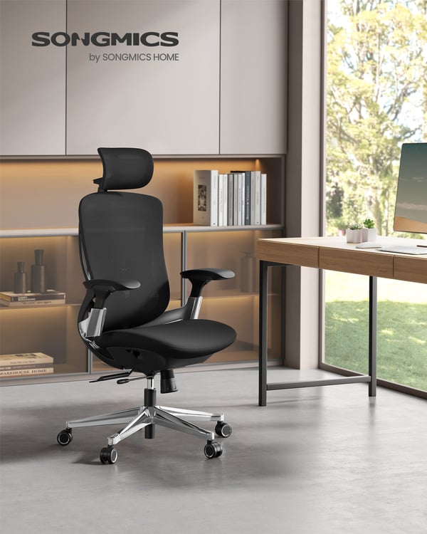 Kontorstol, 69,5x63x115 cm, Sort
