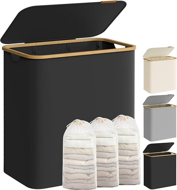 Tvättkorg, 60x38.5x70.5 cm, Svart Tvättkorg, 60x38.5x70.5 cm, Svart