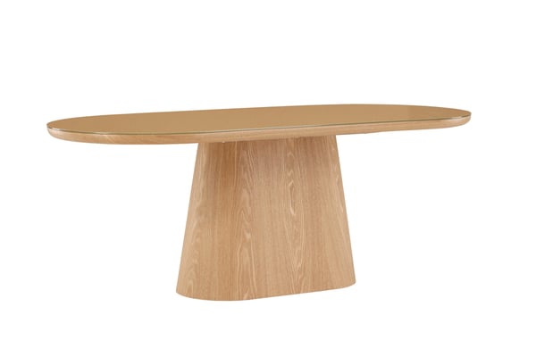 Ruokapöytä, pyörällinen, 90x200 cm, luonnonväri