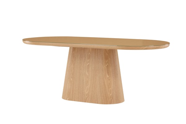 Ruokapöytä, pyörällinen, 90x200 cm, luonnonväri