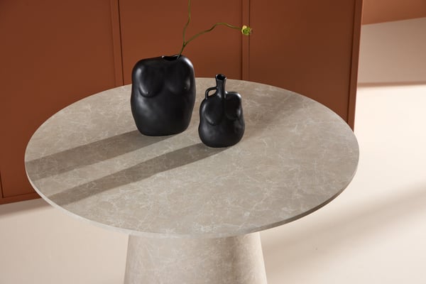 Ruokapöytä, Lanzo, ø120 cm, Beige
