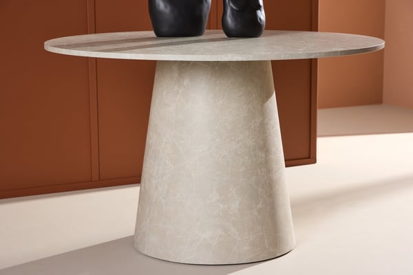 Ruokapöytä, Lanzo, ø120 cm, Beige