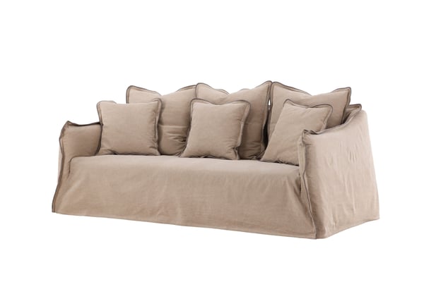 Sohva, Oskarshamn 3-istuttava, 210x99x87 cm, Ruskea