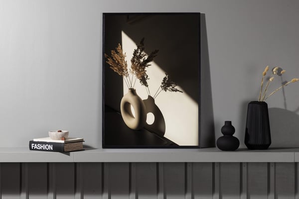 Juliste, Maljakko, 70x100 cm, Beige