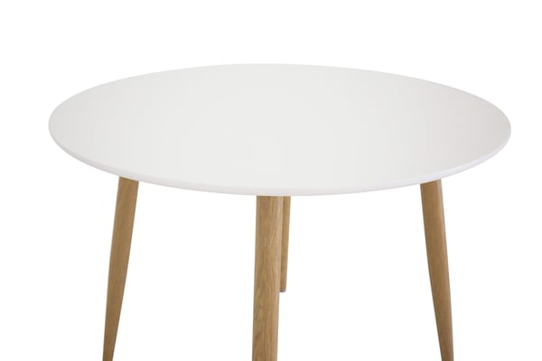 Ruokapöytä, Plaza Runt Matbord, ø100 cm, Valkoinen