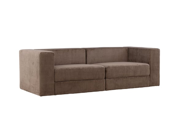 Sohva, Lumi 3-istuttava, 94x238x70 cm, Ruskea