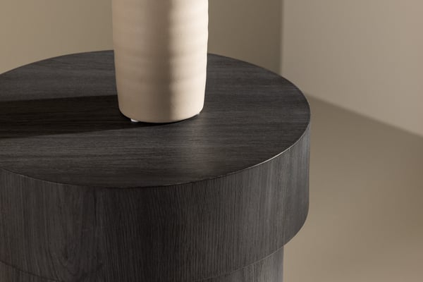 Sivupöytä, Malung, ⌀35 cm, Musta