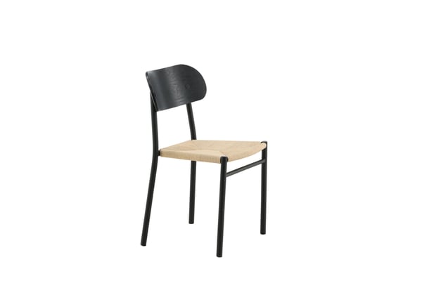 Ruokatuoli, Polly Steel 2-pack, 53x45x81 cm, Musta
