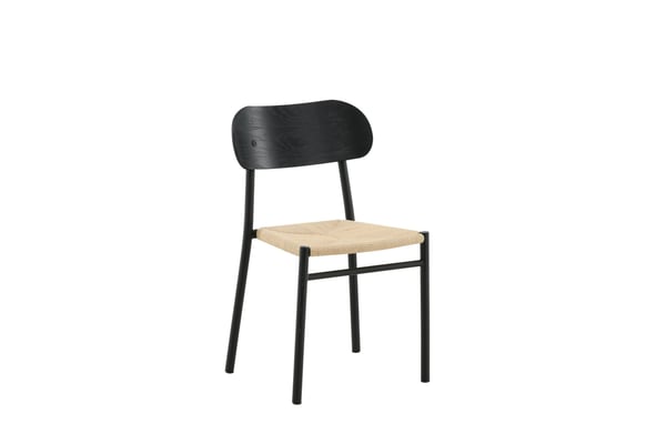 Ruokatuoli, Polly Steel 2-pack, 53x45x81 cm, Musta