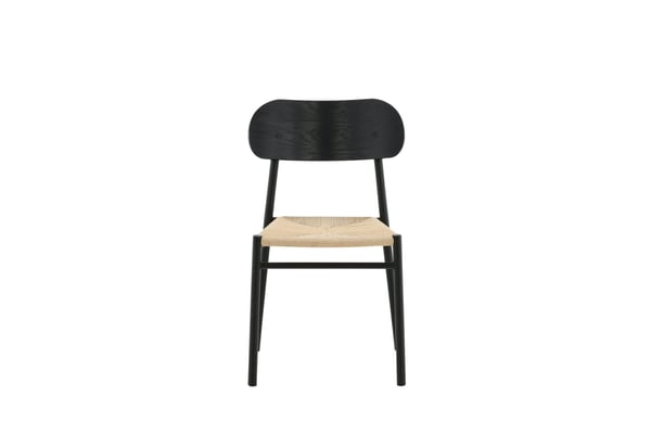Ruokatuoli, Polly Steel 2-pack, 53x45x81 cm, Musta