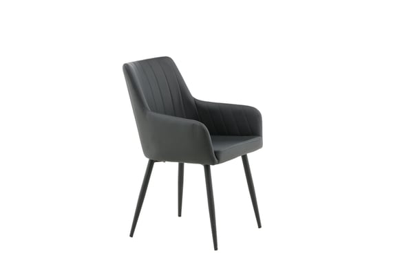Ruokatuoli, Comfort 2 kpl, 61x58x92 cm, Musta