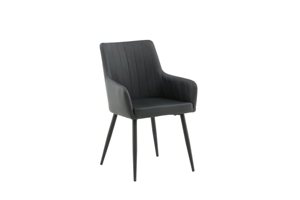 Ruokatuoli, Comfort 2 kpl, 61x58x92 cm, Musta