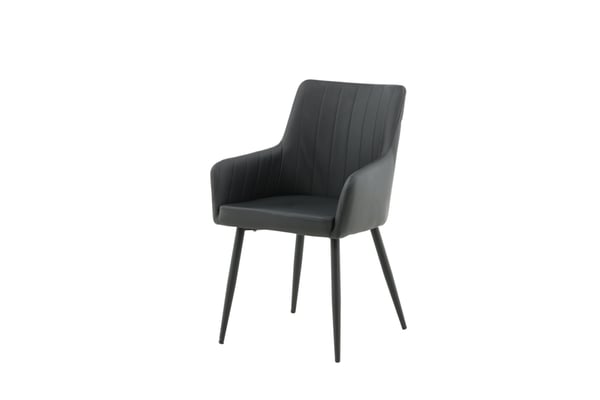 Ruokatuoli, Comfort 2 kpl, 61x58x92 cm, Musta