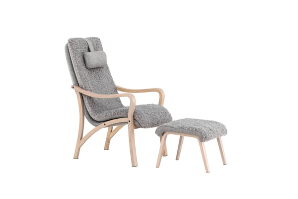 Lounge-tuoli, Fårö, 89x60x107 cm, Vaaleanharmaa