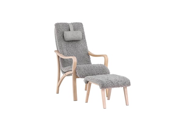 Lounge-tuoli, Fårö, 89x60x107 cm, Vaaleanharmaa