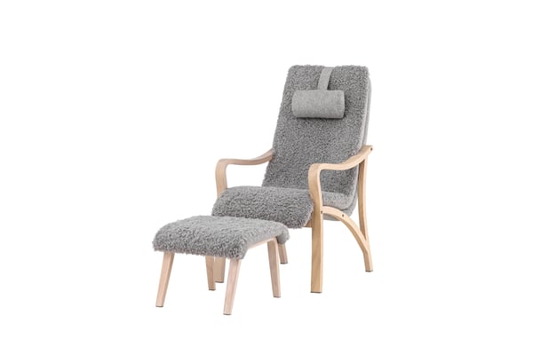 Lounge-tuoli, Fårö, 89x60x107 cm, Vaaleanharmaa