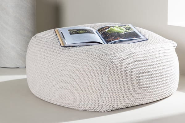 Pouf, Luca, 60x60 cm, Kermanvärinen