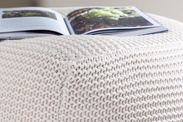 Pouf, Luca, 60x60 cm, Kermanvärinen