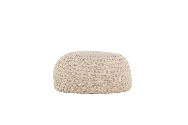 Pouf SAM, pyöreä, Ø60 cm, beige