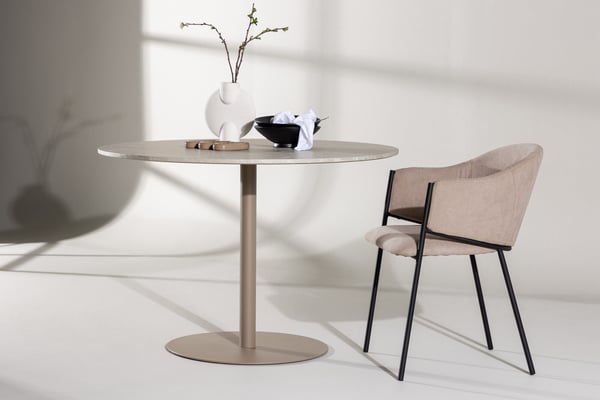 Ruokapöytä, Lycke, ⌀110 cm, Beige