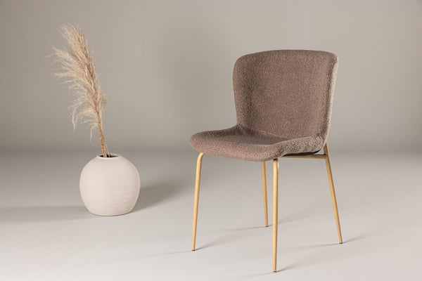 Ruokatuoli, Modesto 2-pack, 55x50x81 cm, Ruskea