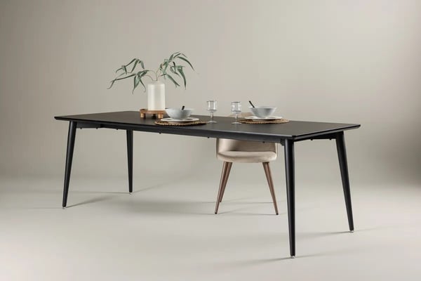 Ruokapöytä, Ellis, 85x230 cm, Musta