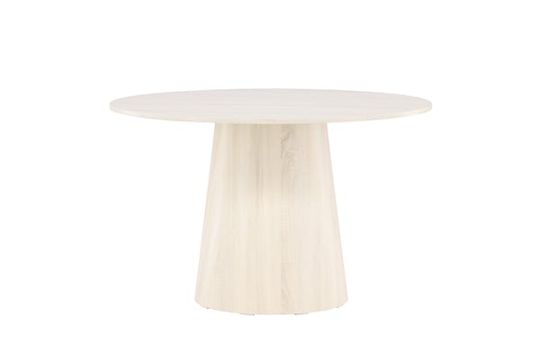 Ruokapöytä, Lanzo, ⌀120 cm, valkolakattu