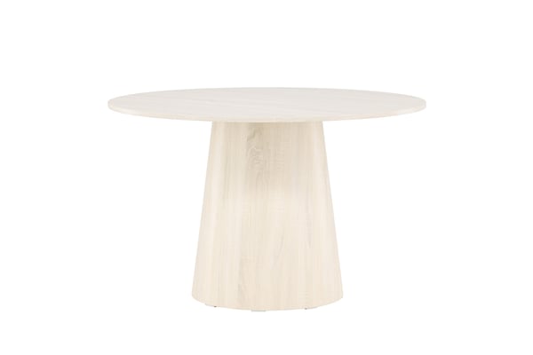 Ruokapöytä, Lanzo, ⌀120 cm, valkolakattu