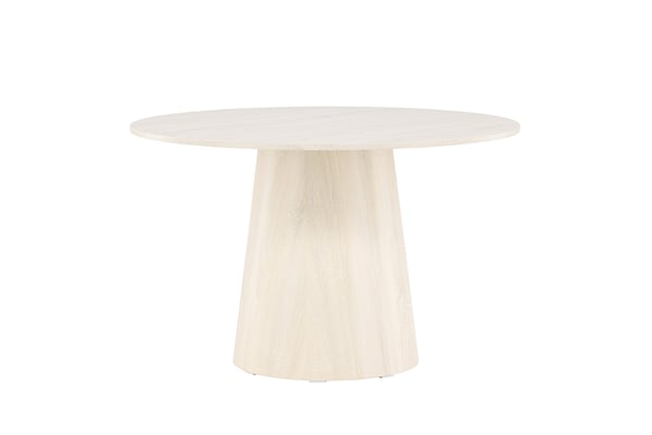Ruokapöytä, Lanzo, ⌀120 cm, valkolakattu