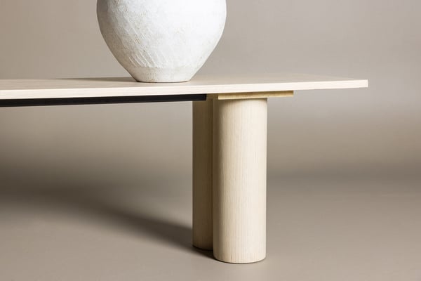 Ruokapenkki, Olivia, 180x45x40 cm, valkolakattu