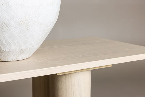 Ruokapenkki, Olivia, 180x45x40 cm, valkolakattu